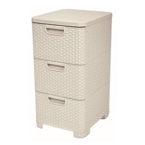 Curver Regál Style 3x14L se zásuvkami krémově bílý obraz