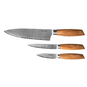 G21 Sada nožů Gourmet Damascus small box 3 ks, rukojeť zebrawood obraz