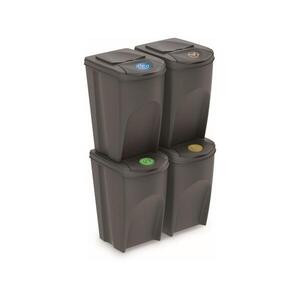 Prosperplast Odpadkový koš SORTIBOX 4 x 35 l šedý obraz