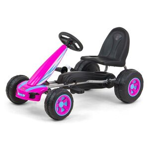 Milly Mally VIPER – dětská šlapací motokára (gokart) s ruční brzdou - růžová obraz