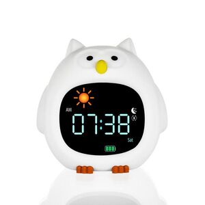 Zopa Silikonový dětský budík s nočním světlem a hudbou, Owl 2 obraz