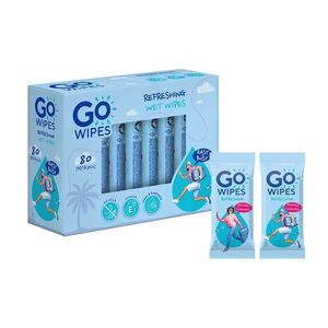 GoWipes Osvěžující vlhčené ubrousky na ruce Plastic Free 10x8 ks obraz