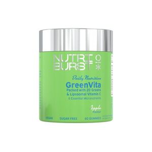 Nutriburst GreenVita gummies s vitamíny C, D3, zinkem a superpotravinami 60 ks jablko obraz