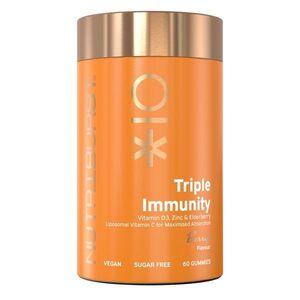 Nutriburst Premium Triple Immunity gummies s vitamíny a zinkem 60 ks lesní ovoce obraz