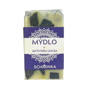 Schminka Olivové mýdlo s aktivním uhlím a vůní šeříku 80 g obraz
