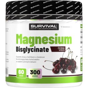 Survival Magnesium Bisglycinate 300 g černá višeň obraz