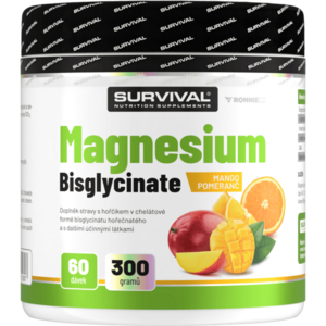 Survival Magnesium Bisglycinate 300 g mango pomeranč obraz