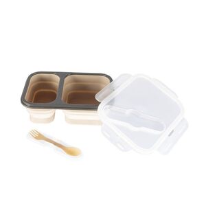 Zopa Silikonový svačinový box s příborem velký, Sand Beige 2 obraz