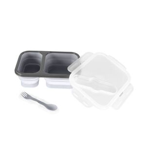 Zopa Silikonový svačinový box s příborem velký, Dove Grey 3 obraz