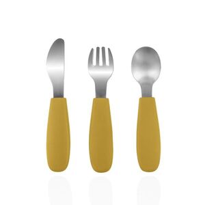 Zopa Silikonový dětský příbor, Mustard Yellow 2 obraz