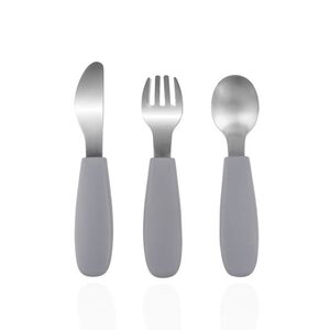 Zopa Silikonový dětský příbor, Dove Grey 4 obraz