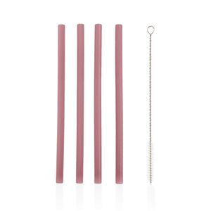 Zopa Silikonové brčko 4ks, Old Pink 3 obraz