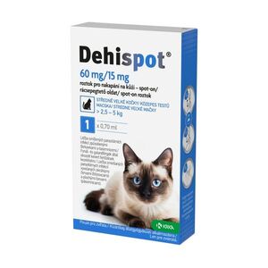 Dehispot spot-on pro střední kočky 60/15 mg roztok pro nakapání na kůži 1 pipeta obraz