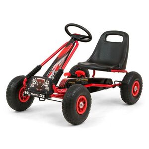 Milly Mally Dětská šlapací motokára THOR – nafukovací kola, brzda, 3–8 let, červená, černá obraz