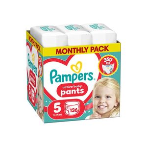 Pampers Active Baby vel. 5 11-17 kg plenkové kalhotky 136 ks obraz