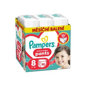Pampers Active Baby vel. 8 17+ kg plenkové kalhotky 92 ks obraz
