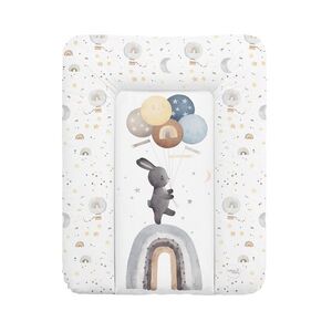 Ceba Měkká přebalovací podložka 50×70 cm Basic – na komodu pro miminko - Bunny a duha obraz