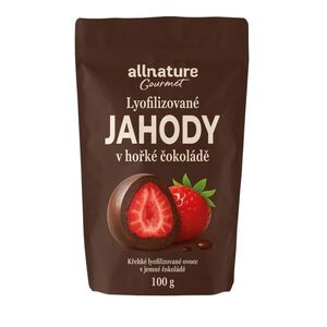 Allnature Mrazem sušené jahody v hořké čokoládě 100 g obraz