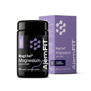 AjemFIT Magnesium Bisglycinát (MagChel), Vitamín B6 - 90 kapslí obraz