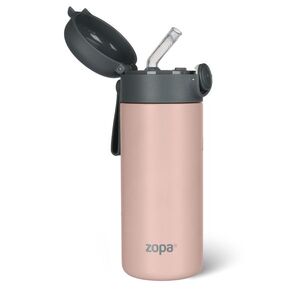 Zopa Termoska na tekutiny s brčkem a silikonovým držákem 350 ml, Candy pink 6 obraz