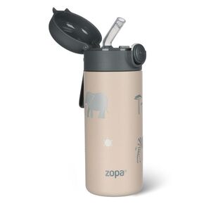 Zopa Termoska na tekutiny s brčkem a silikonovým držákem 350 ml, Safari 3 obraz