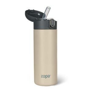 Zopa Termoska na tekutiny s brčkem 400 ml, Cookie beige 5 obraz