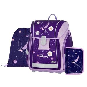 Oxybag PREMIUM LIGHT - školní set Flowers 3 ks: aktovka, penál, sáček aktovka, penál, sáček obraz