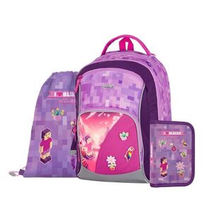 Oxybag OXY GO - školní set Playworld Girl 3 ks: batoh, penál, sáček batoh, penál, sáček obraz