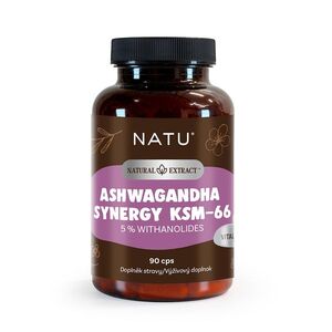 NATU Ashwagandha extrakt KSM-66 s piperinem 90 kapslí obraz