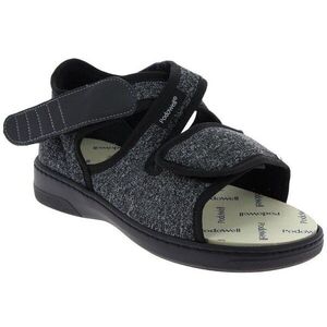 PodoWell XILO sandály extraširoké unisex šedočerný, velikost: 48 obraz