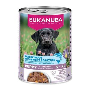 Eukanuba Puppy konzerva bohatá na pstruha s batáty 400 g obraz