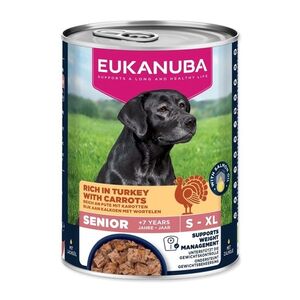 Eukanuba Senior konzerva bohatá na krůtí s mrkví 400 g obraz