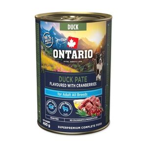 Ontario Adult kachní pate s příchutí brusinek konzerva 400 g obraz