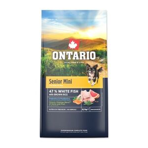 Ontario Senior Mini Fish & Brown Rice krmivo 6, 5 kg obraz