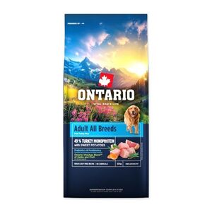 Ontario Adult All Breeds Monoprotein Turkey & Sweet Potatoes krmivo 12 kg obraz