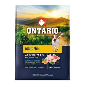 Ontario Adult Mini Fish & Brown Rice krmivo 2, 25 kg obraz