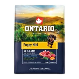 Ontario Puppy Mini Lamb & Brown Rice krmivo 2, 25 kg obraz