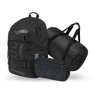 Baagl SET 3 Skate Uni černá: batoh, penál, sportovní taška obraz
