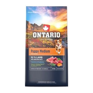 Ontario Puppy Medium Lamb & Brown Rice krmivo 6, 5 kg obraz