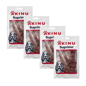 Akinu SUPRIMO Hovězí s kuřecí chrupavkou mini steak pamlsek pro psy 75 g MTP 4 ks obraz