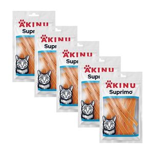 Akinu SUPRIMO Losos s treskou mini proužky pamlsek pro kočky 50 g MTP 5 ks obraz