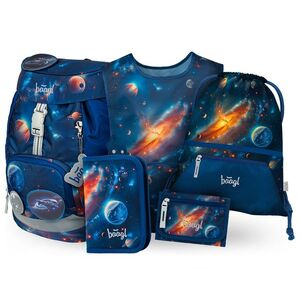 Baagl SET 5 AIRY Vesmír: batoh, penál, sáček, zástěra, peněženka obraz
