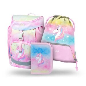 Baagl 3 SET Airy Rainbow Unicorn: aktovka, penál, sáček obraz