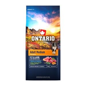 Ontario Adult Medium Lamb & Brown Rice krmivo 12 kg obraz