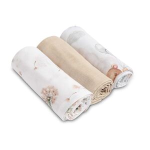 SENSILLO Mušelínové měkké plenky LUX, 3ks, Bear, bílá/béžová obraz
