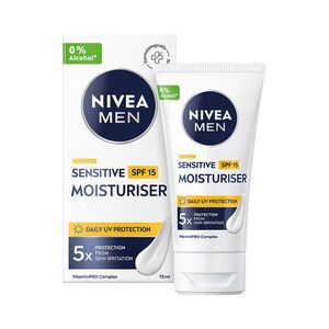 Nivea Men Sensitive SPF15 ochranný pleťový krém 75 ml obraz