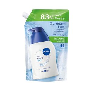 Nivea Krémové tekuté mýdlo Creme Soft náhradní náplň 500 ml obraz