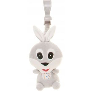 4 BABY Závěsná plyšová hračka s pískátkem, Rabbit, šedá obraz