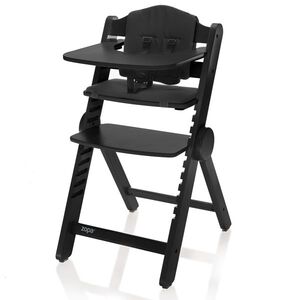Zopa Dřevěná jídelní židlička Clipp & Clapp, Black 3 obraz