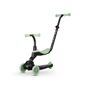 QPlay Koloběžka / odrážedlo Sema Evo s LED světly Jade Green, věk 1 - 6 let, do 50 kg obraz